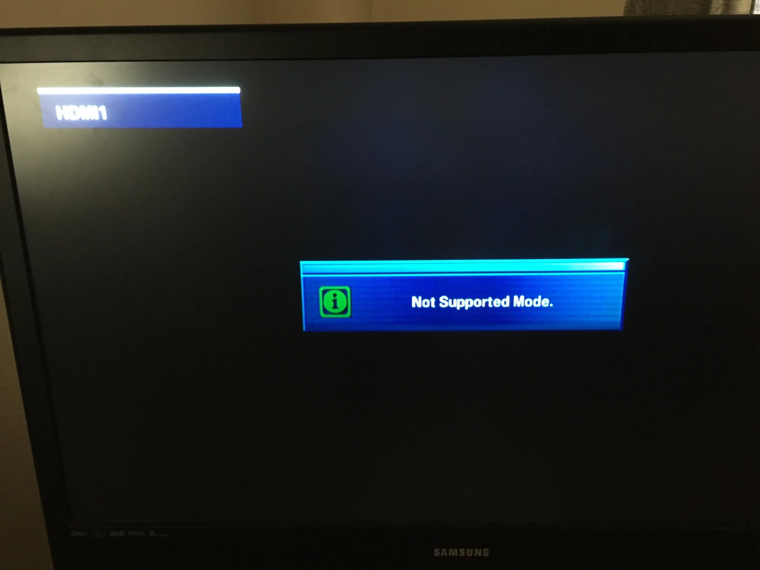 Mode Not Supported on Samsung TV